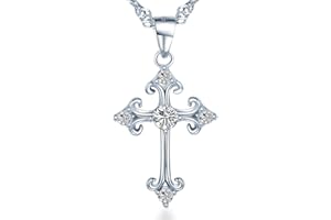 Unendlich U 925 Sterling Silber Kreuzanhänger Zirkonia Kruzifix Anhänger Herren/Damen/Paar Partner Halskette Geschenk für Liebste