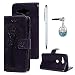Produktbild Sony Xperia XZ2 Compact Hülle Case Eule Baum Muster Kunstleder PU Leder Hülle Wallet Tasche Handyhülle Soft TPU Innere Schutzhülle Schale Bookstyle Ständer Kartenfach Magnetverschluss Klapphülle Brieftasche Lila
