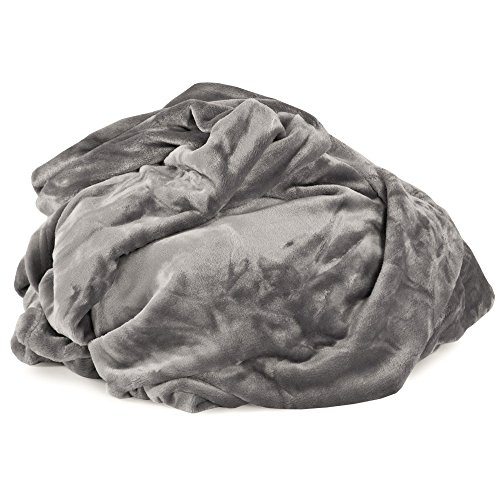 TecTake® XXL Kuscheldecke 220x240cm Schlafdecke Microfaser Mikrofaser Decke Tagesdecke grau + Tragetasche - 3