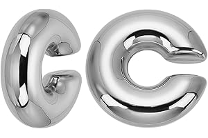 WADORN Chunky Ear Cuff Earrings, Ear Cuff Secure Non Pierced Ear Cartilage Clip Sparkling