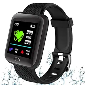 TechKing D113 Curved Display Touchscreen Smart Watch Bluetooth SmartBand/Health Bracelet/Sports Mode IP65 Waterproof Smart Wristband Watch for Boys/Girls/Men/Women