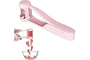 WhiteRhino Affettatrice per uva, affettatrice per frutta per bambini, affettatrice per uva, ciliegia, pomodoro, fragola, strumento per tagliare un quarto di frutta e verdura, decorazione per torte