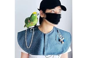 AIMICOCA Parrot Anti-Scratch Shoulder, Multi-Functional Bird Diaper Flight Suits Pee Pads Diaper Poop Shawl for Small Medium Cockatiel Parakeet Macaw Lovebirds Finches (Blue)