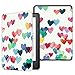 Price comparison product image FINTIE Slimshell Case for All-New Kindle (10th Generation, 2019 Release), Lightweight Protective Cover with Auto Sleep/Wake, Not Fit Kindle Paperwhite or Kindle 8th Gen - Raining Hearts