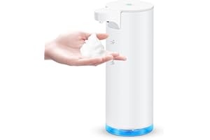 Elektryczny dozownik mydła ze stali nierdzewnej LAOPAO Soap Dozownik mydła, wodoszczelny, IPX5, ładowanie z czujnikiem, czujnik ruchu na podczerwień, do kuchni i łazienki (biały)