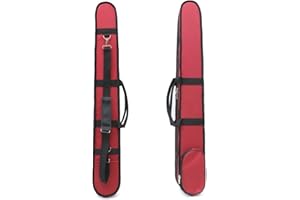 WUQIMUSC Aufrechter Kontrabassbogen-Etui für 2 Stück deutsch/französischer Stil, leicht, stabile Bassbogenhülle mit Schultergurt