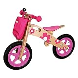 Bino 82707 - Laufrad mit Blumen, rosa
