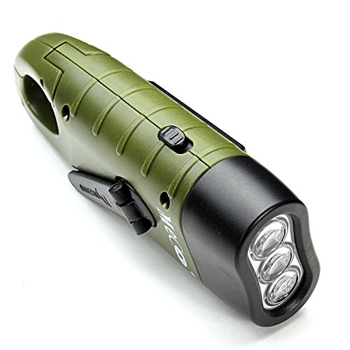 Dynamo Taschenlampe Taschenlampe Handkurbel Solar Taschenlampe Camping Notfall-Taschenlampe Karabiner Taschenlampe für Camping Outdoor-Klettern Wandern - 4