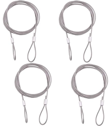 Cavi In Acciaio Inox Con Doppio Anello | Lunghezza 50cm | Diametro 3mm | Portata 121kg | Per Sicurezza E Trasporto - Foto 6