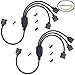 Produktbild Kabenjee 2X Lötlos 4Pin RGB LED Streifen Verteiler Kabel,1to3 Y Splitter Stecker für SMD5050 3528 2835 RGB LED Band,4pin LED Stripe 1 zu 3 Adapter Verbinder Kabel,RGB LED Ribbon Schnellverbinder