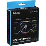 Lian Li UNI Fan SL120 Single Pack Black Without Controller (ARGB 120mm LED PWM Daisy-Chain) 12UF1B