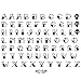 Artist Temporary Tattoo (water transfert) "Knuckle Tattoo Letters" - ArtWear Tattoo - B9999 M