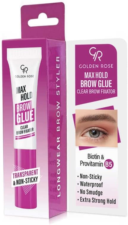 Golden Rose Max Hold Brow Glue - Şeffaf Kaş Sabitleyici Jel (Biotin & B5 İçerikli)