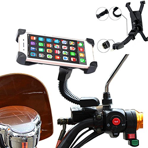 Supporto porta cellulare smartphone regolabile moto scooter vespa su specchio specchietto retrovisore regolabile snodato
