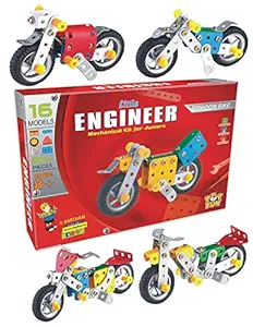 SARTHAM Kids Metal Construction Based Educational Toy, Dhoom Bike, Age 8+ (Multicolour)