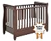 Babymore Eva Sleigh Cot Bed Dropside with Drawer (Dark Brown)