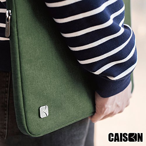 Caison 11.6 Zoll Wasserdicht Klassisch Laptop Sleeve Case Hülle Notebook Tasche Schoner Abdeckung Microsoft 12.3″ Surface Pro 4 / 12″ Surface Pro 3 / Apple 11″ MacBook Air (Militärgrün) - 6