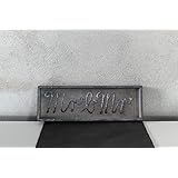 Holztablett, grau, silber/grau, Mr&Mr