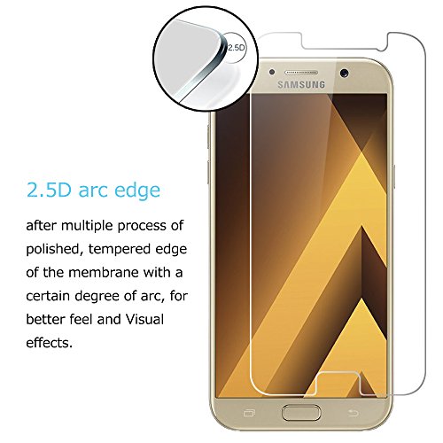 VIFLYKOO Samsung Galaxy A3 2017 Pellicola Protettiva 2-Pack Vetro Temperato 9H Premio di Protezione Schermo per Galaxy A3 2017 Smartphone Flim Protection (Nessuna Copertura Completa)