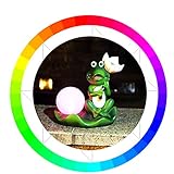 OOFAY& LED Luces De Jardín Personalidad Rana RGB 7 Colores Cambio Resina Impermeable Destacar...