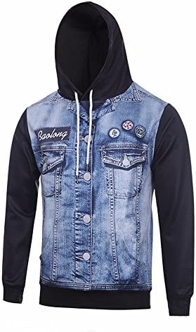 Fashion Turtleneck Hoodie 3D Digital Printing Youth Long Sleeved Pullover Hoodie Picture Color M Hoodies