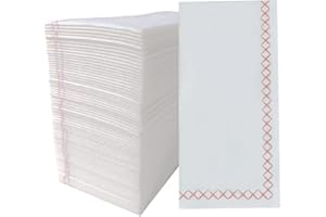 JEBBLAS Toallas de mano desechables, toallas de invitados, servilletas de cena de oro rosa, servilletas de cena de boda, toallas decorativas desechables para bodas, banquetes, cenas, 100 unidades