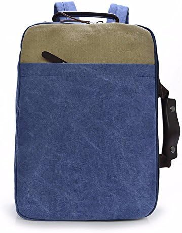 XIAODIU New tidal bag Large backpack bag canvas bag computer bag travel bag backpack student bag,Navy blue