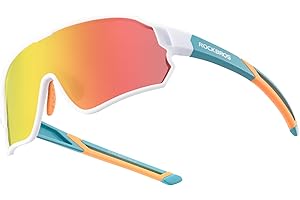 ROCKBROS Occhiali da Sole Ciclismo, Protezione UV400, Occhiali Polarizzati per Bici MTB Bambini Ragazzi, Occhiali Sportivi per Ciclismo Running, TR90+TAC