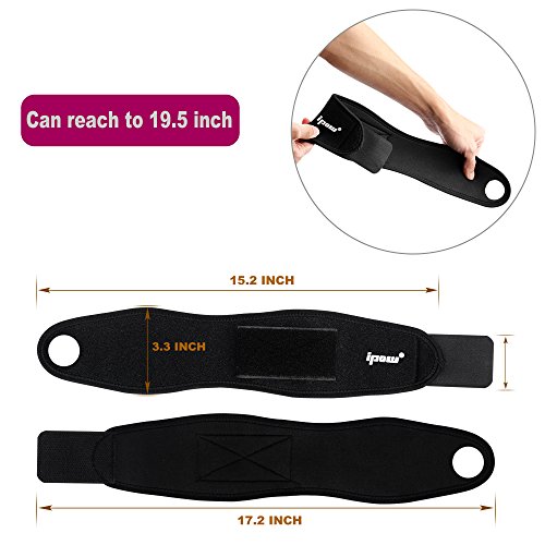 Ipow [1 Paar] Wrist Wraps verstellbare Handgelenkstütze | Handgelenkbandage | Handgelenkschoner zur wirkungsvollen Unterstützung und Entlastung für Alltag Fitness und Kraftsport - 3