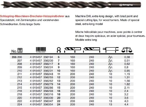 '6 ring Machines Woodturning Wood Spiral Drill Diameter