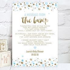 Personalised Baby Shower A Message From The Bump Poem Table Sign