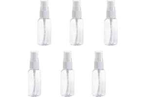 LMOGWL 6pcs 20ml petit flacon pulvérisateur, petit flacon pulvérisateur en plastique, mini flacon pulvérisateur, pour voyage liquide cosmétique, nettoyage, soins du corps (transparent)