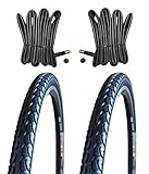 2 x 28 Zoll Kenda Fahrradreifen 40-622 mit K-SHELD Pannenschutz inklusive 2 x Schlauch mit Autoluftventile
