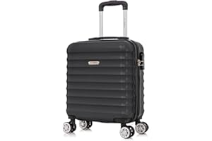 FLYMAX Easyjet 45x36x20 Carry on Suitcase Approved Underseat Cabin Bag Case Lightweight Hand Luggage 2.2KG 29L Black