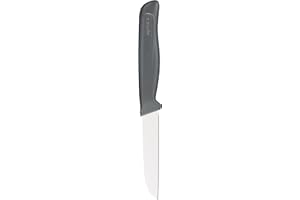 zyliss Coltello per Verdure Affilato in Acciaio Inossidabile Tedesco da 9 cm o 3.5 Pollici con Manico Antiscivolo in Paglia di Frumento, Coperchio di Sicurezza, da Cucina o per Verdure Professionale