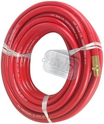 long Rubber air line hose for compressor 1/4" bap 50ft workshop spray gun tube