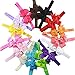 Baby Headband, HBF 15Pcs Multi-Coloured Bow Baby Girl Headband Elastic Headband for Girl (2)