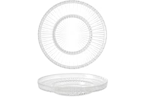 COFI 1453 Cay Tabagi Lot de 6 assiettes en verre de 12 cm pour verres à thé