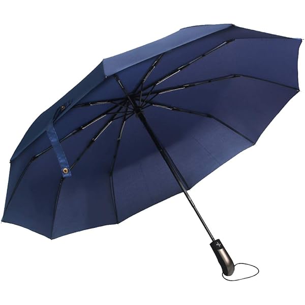 Ombrello XIXVON Pro - UPF 50+, Antivento, Con Strisce Riflettenti E Design Inverso - Foto 9