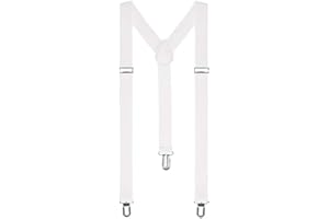 ZACHARIA Unisex Adjustable BRACES SUSPENDERS Slim Trouser Belt Y Clip On Fancy Dress Mens 25 mm with Strong Metal Clip
