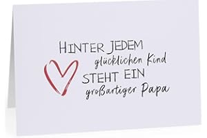 CL&MH Karte Papa | Toller Papa zum Vatertag | Vatertagskarte für Papa – Postkarte für Papa von Sohn oder Tochter | Papa Geburtstagskarte | Vaterkarte von Kids