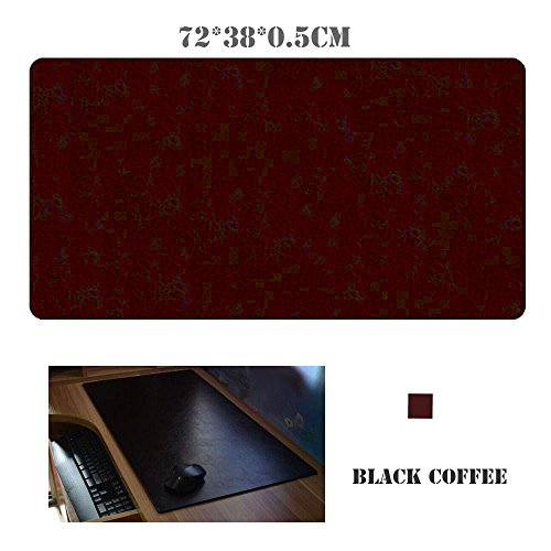 Kupx Schreibtischunterlage für Computermonitor und Maus, Leder, 71,1 x 38,1 x 0,5 cm, Schwarz