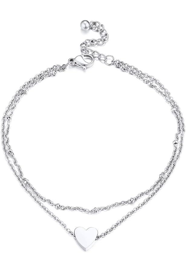 Set De 3 Bracelets De Cheville Femme En Acier Inoxydable 316L – Longueur Réglable 22+5 Cm – Cadeau Idéal - 7