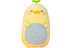 KEKESO Almohada de Felpa de Dinosaurio, Juguete de Peluche, Almohada Suave de Dibujos Animados, Almohada para Dormir para Niños (60cm/23.62in, Amarillo Pato)