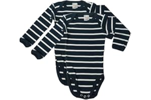wellyou – Langarmbody Baby & Kinder aus 100% Baumwolle – Babybody für Mädchen & Jungen – 2er Set Langarm Baby Body in Größe 50-134 – Made in EU