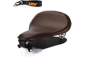 LKV Moto Selle Bobber, Selle de Moto Solo avec Remplacement de Plaque de Base pour Sportster XL1200 883 48 Dyna Softail Fatboy Custom
