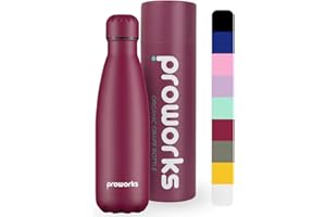 PROWORKS Bottiglia Acqua in Acciaio Inox, Senza BPA Vuoto Isolato Borraccia Termica in Metallo per Bevande Calde per 12 Ore & Fredde 24 Ore, Borraccia per Sport e Palestra - 750ml - UVA