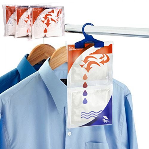 Hanging Interior Wardrobe DEHUMIDIFIER Clothes Damp Mould Moisture Stop Trap Bag