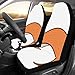Produktbild Wietops Fox Yoga Cute Funny Animal Benutzerdefinierte Universal Fit Auto Autositzbezüge Protector Für Frauen Automobil Jeep Truck SUV Fahrzeug Full Set Zubehör Für Erwachsene Baby (Set Von 2 Front)