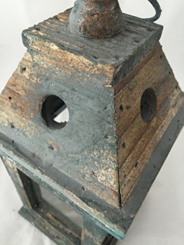 Laterne Holz Holzlaterne Windlicht 12,5×12,5×27 cm • Teelichthalter Gartendekoration Gartendeko - 4